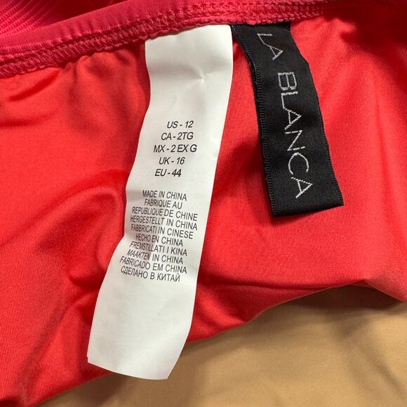 La Blanca SZ 12 Linea Costa Bikini Bottoms Lined Quick-Dry Textured High-Waisted - Picture 5 of 10